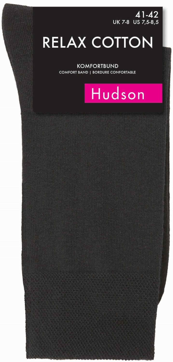 HUDSON Herren Socken RELAX COTTEN ohne Gummifäden 41-42 43-44 45-46 47-48 97% BW 